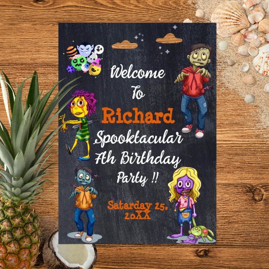 Kinder Spooky Halloween Kostuum Verjaardag Poster