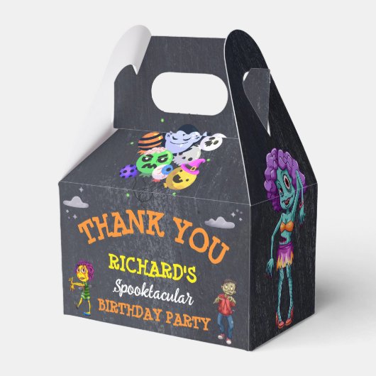 Kinder Spooky Halloween Kostuum Verjaardagsgunst B Bedankdoosjes (Achterkant)