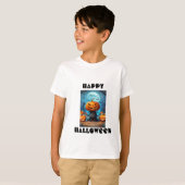 Kinder Spooky Halloween pompoen T-shirt (Voorkant volledig)