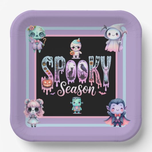 Kinder Spooky Seizoen Halloween Papier Bord (Voorkant)