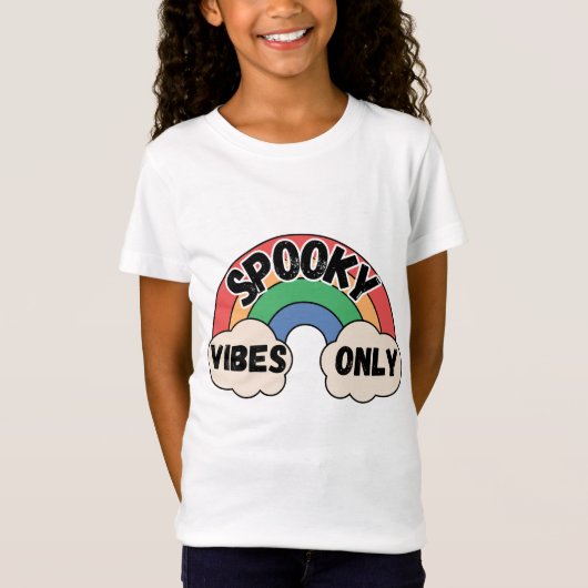 Kinder Spooky Vibes regenboog alleen peuter Hallow T-shirt (Voorkant)