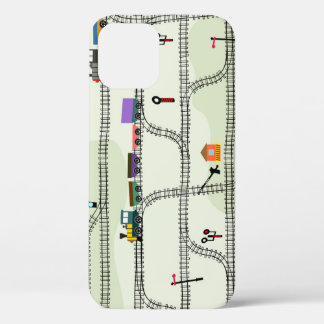 Kinder spoorweg: Grappig naadloos patroon Case-Mate iPhone Case