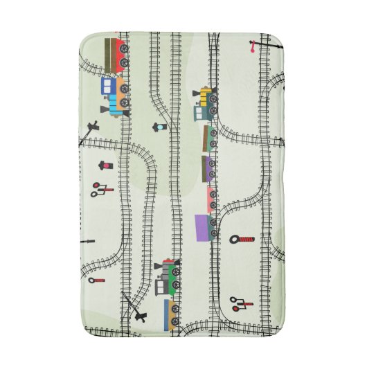 Kinder spoorwegen badmat (Voorkant Verticaal)