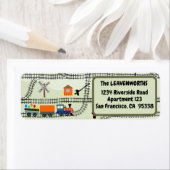 Kinder Spoorwegen Treinen & Sporen Retouradreslabe Etiket (Insitu)