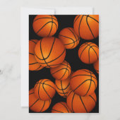 kinder sport aangepaste basketbal verjaardagsfeest kaart (Achterkant)