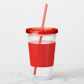 Kinder sport Baseball Athletic Personalized Red Acryl Drinkbeker (Achterkant)