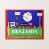 Kinder sport Baseball Puzzle Personalized Gift Legpuzzel (Horizontaal)