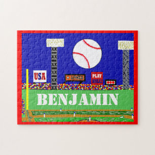 Kinder sport Baseball Puzzle Personalized Gift Legpuzzel