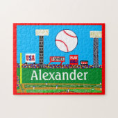 Kinder sport Baseball Puzzle Personalized Gift Legpuzzel (Horizontaal)