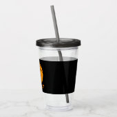 Kinder sport Basketball Athletic Personalized Blac Acryl Drinkbeker (Links)