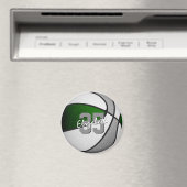 kinder sporten groen grijs team kleuren basketbal magneet (Insitu (Vaatwasser))