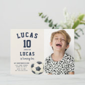 Kinder Sportpartij Uitnodigen met foto Kaart (Staand voorkant)