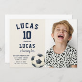 Kinder Sportpartij Uitnodigen met foto Kaart (Voorkant / Achterkant)