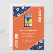 Kinder sportuitrusting Patroon Foto Verjaardagsfee Kaart (Voorkant)