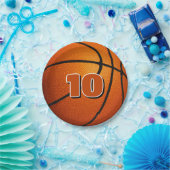 kinder sportverjaardagsfeestje basketbal papieren bordje (Feest)