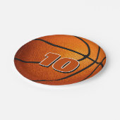 kinder sportverjaardagsfeestje basketbal papieren bordje (Gekanteld)