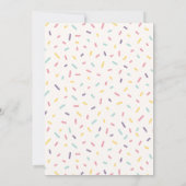 Kinder Sprinkles Bakken Verjaardagsfeestuitnodigin Kaart (Achterkant)