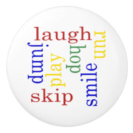 Kinder sprongspaak skip lachen keramische knop