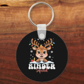 Kinder Squad Reindeer Christmas Lights Cute Winter Sleutelhanger (Voorkant)