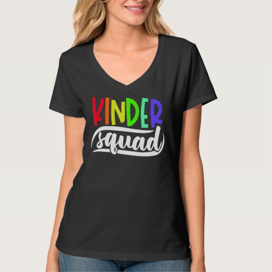 Kinder Squad voor Kindergarten Onderwijsstudenten  T-shirt (Voorkant)