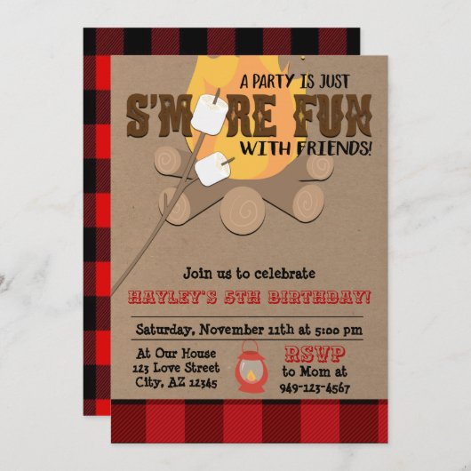 Kinder S'r leuker met vriendenkampvuur Kaart (Voorkant / Achterkant)