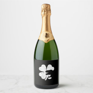 Kinder St Patricks Day Dino Shamrock Saint Paddys  Sparkling Wijnetiket