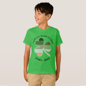 Kinder St. Patrick's Day Distsed Irish Shamrock T-shirt (Voorkant volledig)