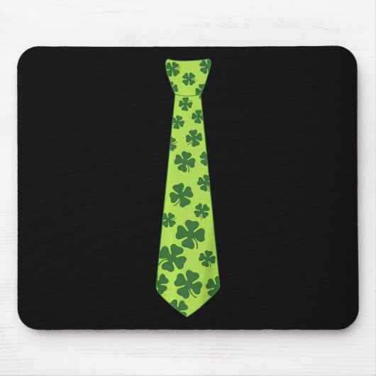 Kinder St. Patricks Day Irish Clover Stropdas Sham Muismat (Voorkant)