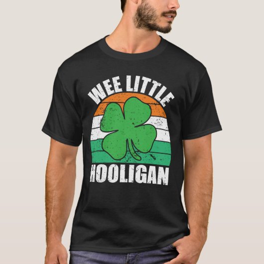 Kinder St. Patricks Day Irish Wee Little Hooligan T-shirt (Voorkant)