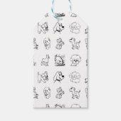 Kinder staartzwarte en witte dieren cadeaulabel (Voorkant)