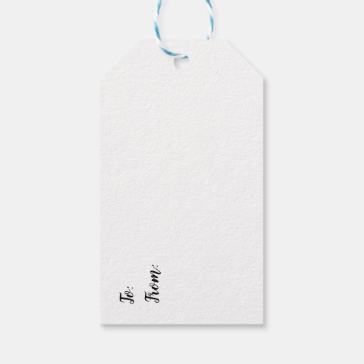 Kinder staartzwarte en witte dieren cadeaulabel (Achterkant)
