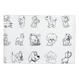 Kinder staartzwarte en witte dieren kussensloop