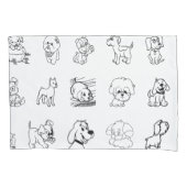 Kinder staartzwarte en witte dieren kussensloop (Voorkant)