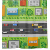 Kinder stadsgordijn douchegordijn (Voorkant)