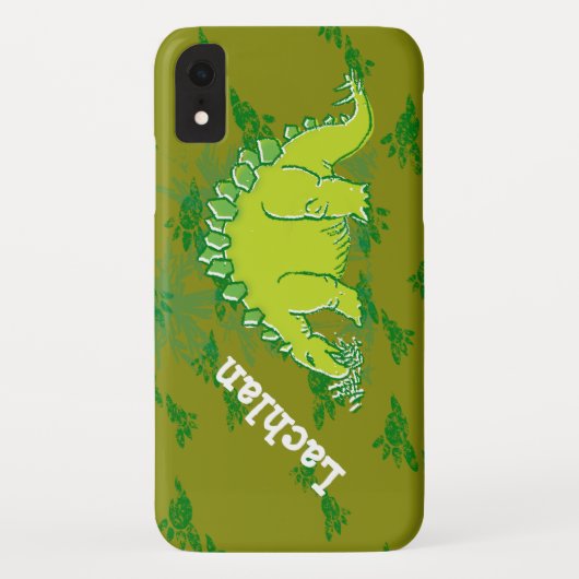 Kinder stegosaurus groene douanenaam Case-Mate iPhone case (Achterkant)