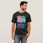 Kinder stekelroze of blauwe roer houdt van je dino t-shirt (Voorkant volledig)