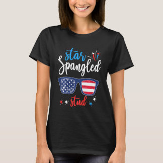 Kinder sterren met schuine streep 4 juli voor kind t-shirt