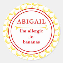 Kinder Sticker van de Banana Allergy Alert Classic