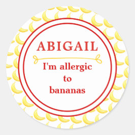 Kinder Sticker van de Banana Allergy Alert Classic