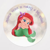 Kinder Stickers / Labels - Zeemeermin en Eenhoorn  (Design 2)