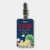 Kinder STOP VOOR Kute Construction Bagagelabel (Voorkant verticaal)