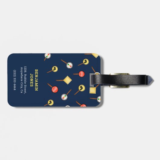 Kinder STOP VOOR Kute Construction Bagagelabel (Achterkant horizontaal)