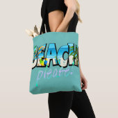 Kinder strand alsjeblieft! tote bag (Dichtbij)