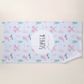 Kinder strand van het Meisjes Modern en Cute Axolo Strandlaken (Voorkant)