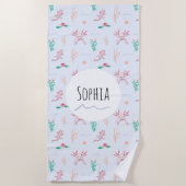 Kinder strand van het Meisjes Modern en Cute Axolo Strandlaken (Voorkant)