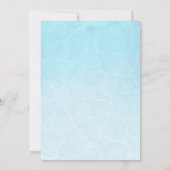 Kinder strand zwembad feest 5e verjaardag kaart (Achterkant)