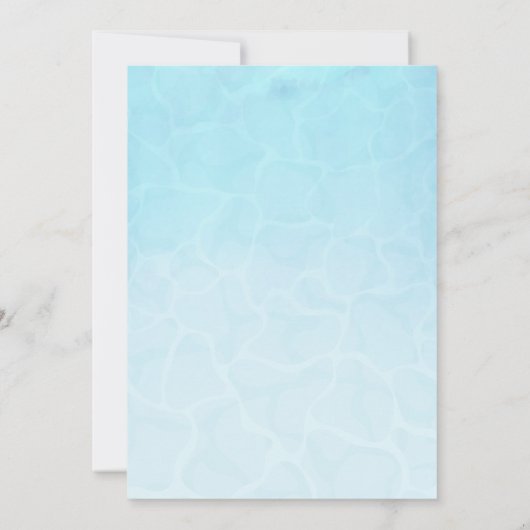 Kinder strand zwembad feest 5e verjaardag kaart (Achterkant)