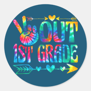 Kinder studenten Afstuderen uit de 1e graad laatst Ronde Sticker