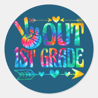 Kinder studenten Afstuderen uit de 1e graad laatst Ronde Sticker
