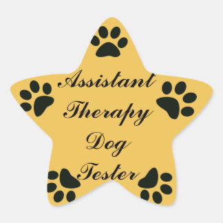 Kinder stuiver~ Assistant Therapy Dog Tester Ster Sticker
